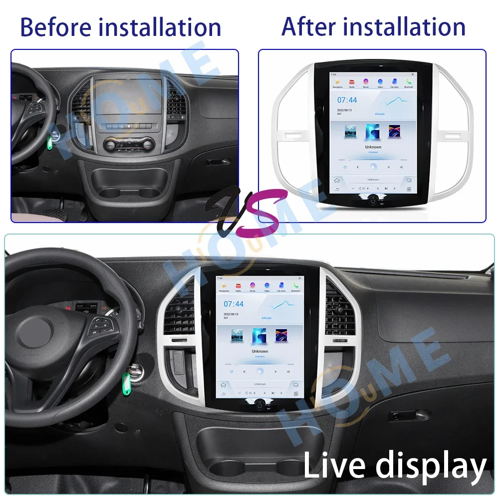 Автомобильный видеоплеер Snapdragon 12 1 стерео-система Тесла для Benz VITO W447 2016-2021 Carplay