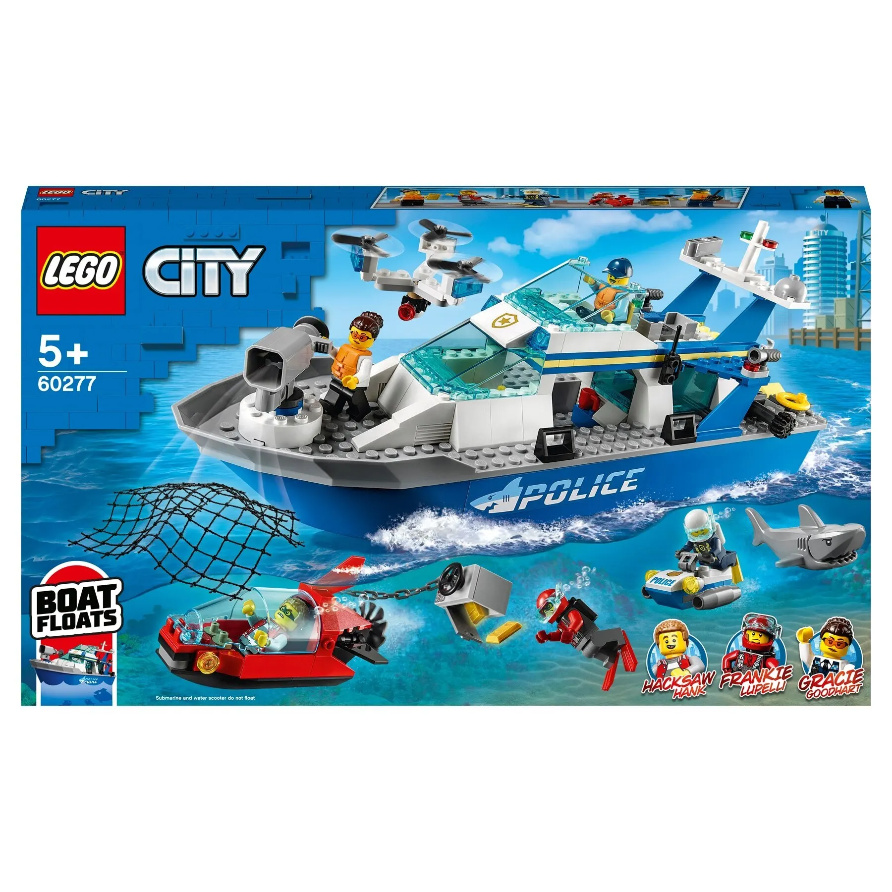 Конструктор LEGO City Police 60277 Катер полицейского патруля