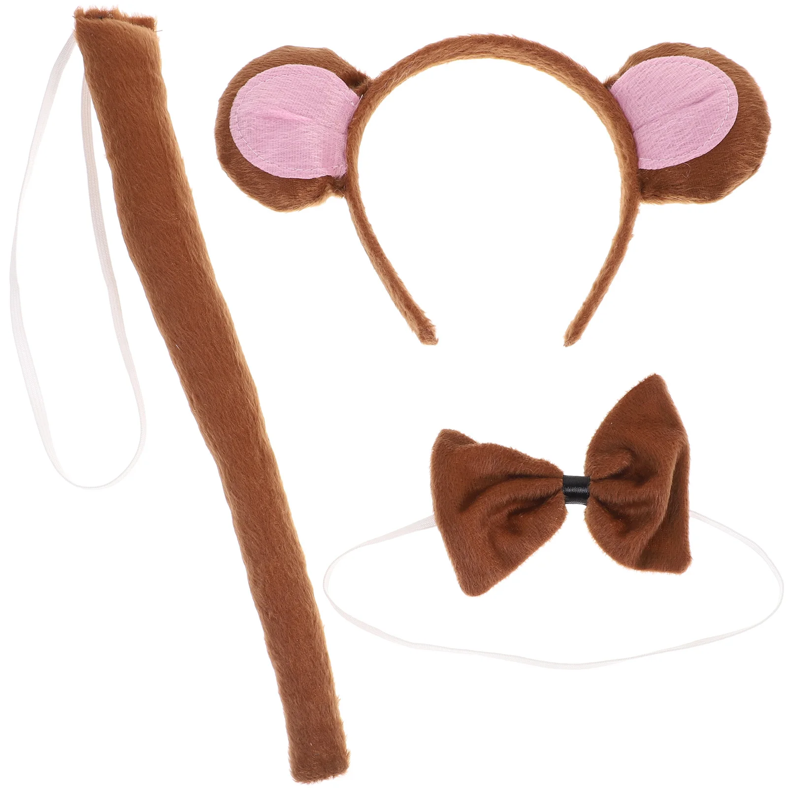 

1 Set Monkey Design Headband Bow Tie Tail Cosplay Costume Party Accessories Halloween Decoe 2023 Monkey Headband Bow Tie Tail