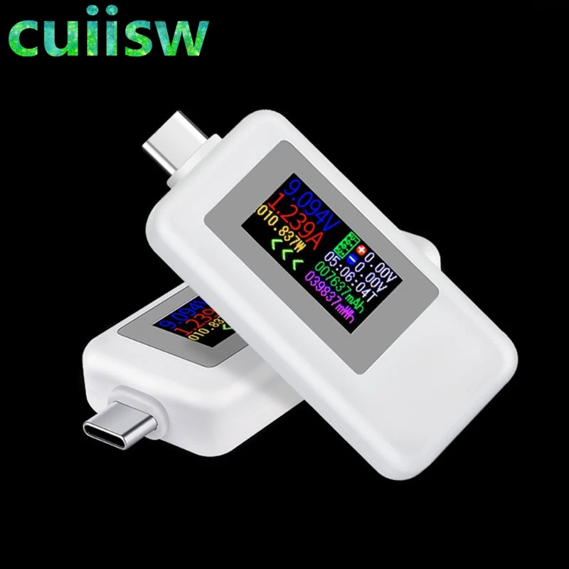 10 в 1 USB-тестер постоянного тока Type-C 4-30 измеритель напряжения таймер Амперметр