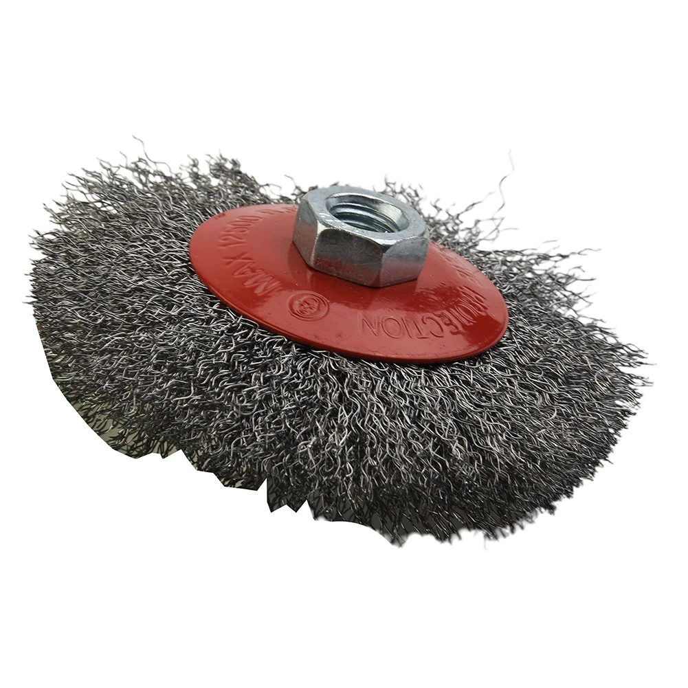 

100mm Stainless Steel Wire Brush Bevel Polishing Wheel Rust Remover Brushes For Angle Grinder Electric Drill M14 Thread