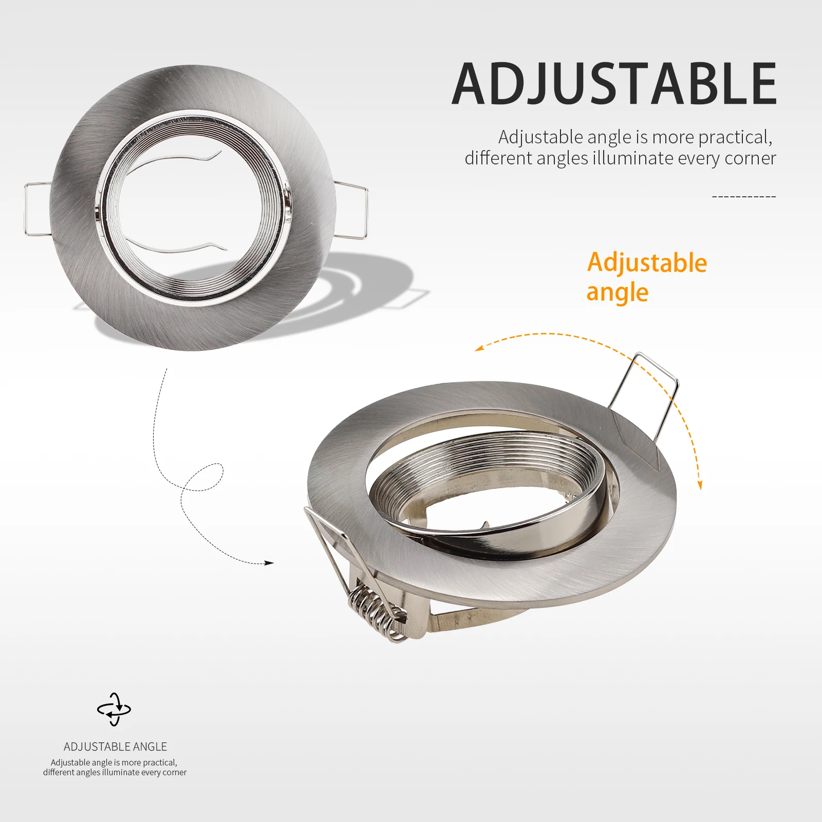 

LED downlight Recessed SOPT LED Ceiling Downlight led Downlight LED Spot Light Spot round metal satin GU10 MR16 socket Fittings