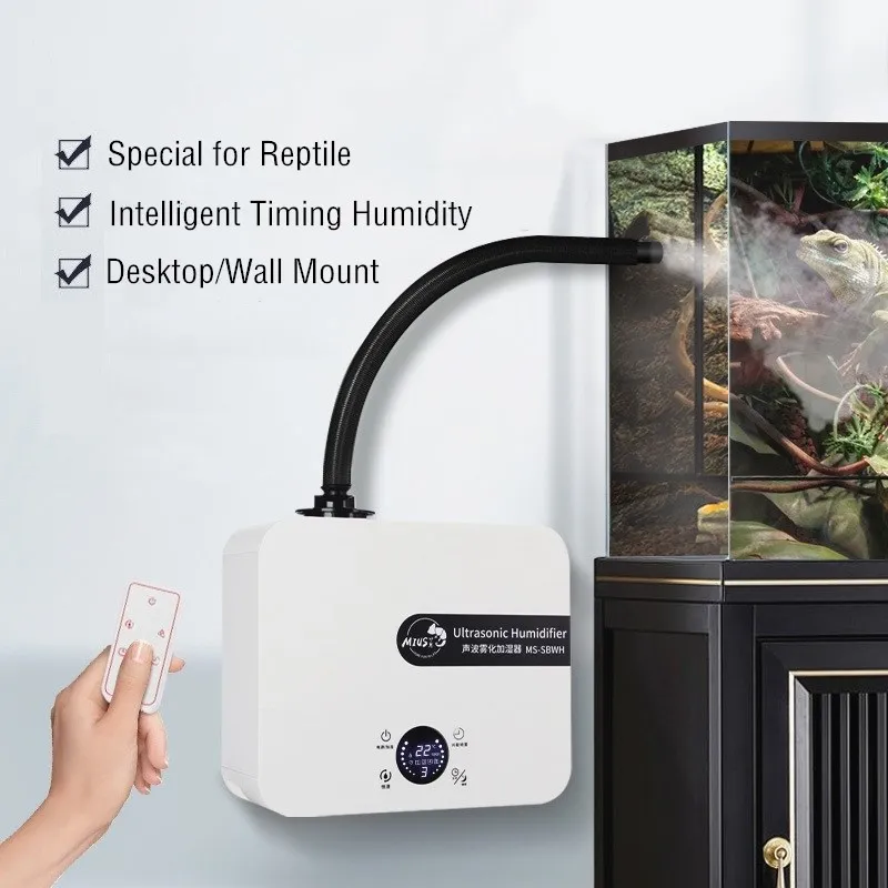 

2.5L Timing Reptile Fogger Terrariums Humidifier with Controller Fog Machine Misting System for Reptiles and Amphibians