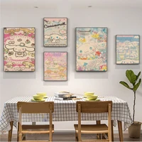 bandai cinnamoroll classic vintage posters kraft paper prints and posters aesthetic art wall painting