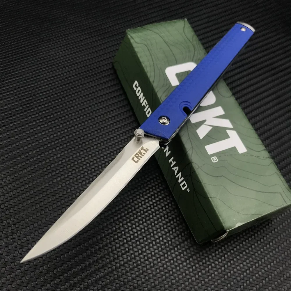 

CRKT 7096 CEO Gentleman's Bearing Folding Knife 3.107 "Satin Plain Blade Outdoor Camping Pocket Flipper Knife Hunting Survival