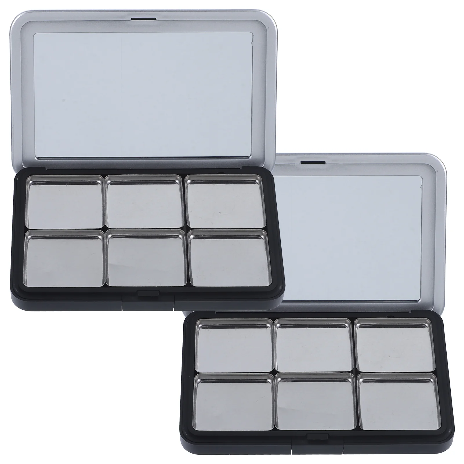 

2 Sets Magnet Empty Box Makeup Eye Shadow Case Pallets Eyeshadow Sub Plate Magnetic Palette Holder Storage Tray DIY Cases