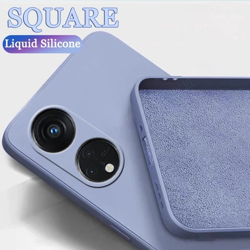For Cover OPPO A78 5G Case For OPPO A78 5G Capa New Liquid Silicone Back Shockproof Full Soft Cover For OPPO A 78 A78 5G Fundas