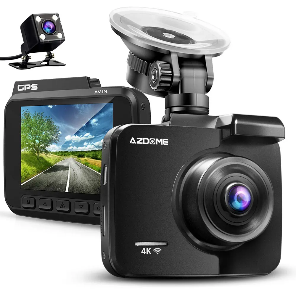 Видеорегистратор AZDOME GS63H, 4K, UHD 2160P, WDR, встроенный GPS, Wi-Fi, G-датчик