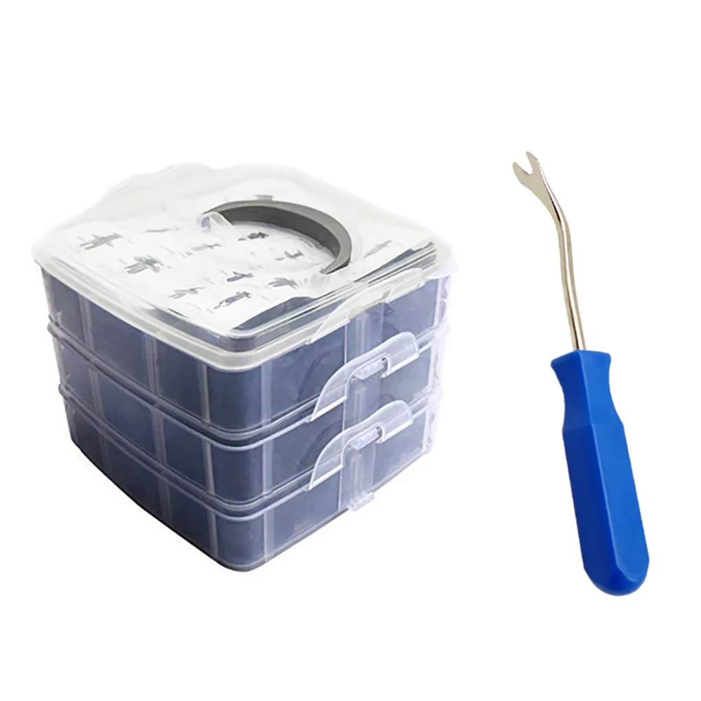 

625 Pieces Clips Fastener Clamp Automotive Push Type Bumper 16 Sizes Car Doors Trim Fender Kits Retainers Parts