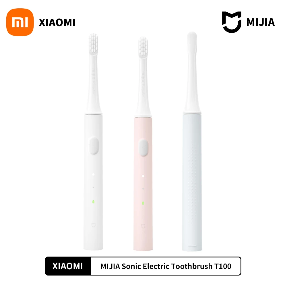 

XIAOMI Mijia T100 Sonic Electric Toothbrush Mi Smart Tooth Brush Colorful USB Rechargeable IPX7 Waterproof For Toothbrushes head