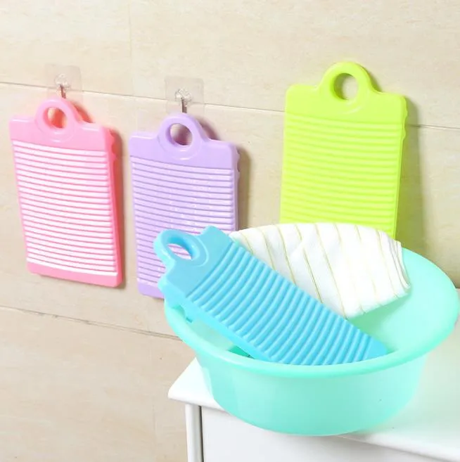 

Hangable Plastic Laundry Board Fixed Anti-Skid Thick Washboard Clothes Cleaning Tools Bathroom Accessories