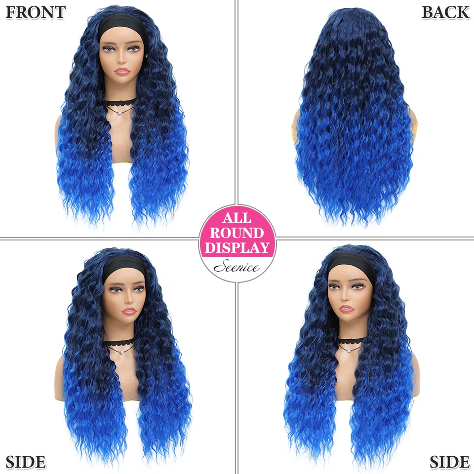 Парик для чернокожих женщин с длинными волнистыми волосами синтетический