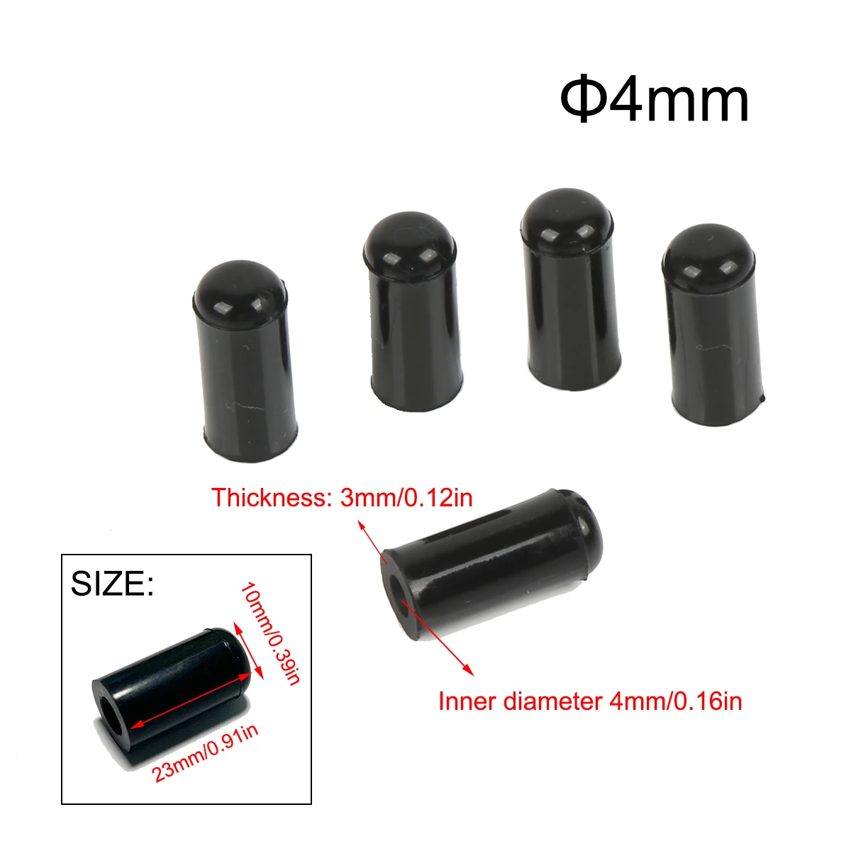 

Набор Из 5 Черных Силиконовых Заглушек Для Автомобильных Вакуумных Шлангов: Водонепроницаемые, Пылезащитные