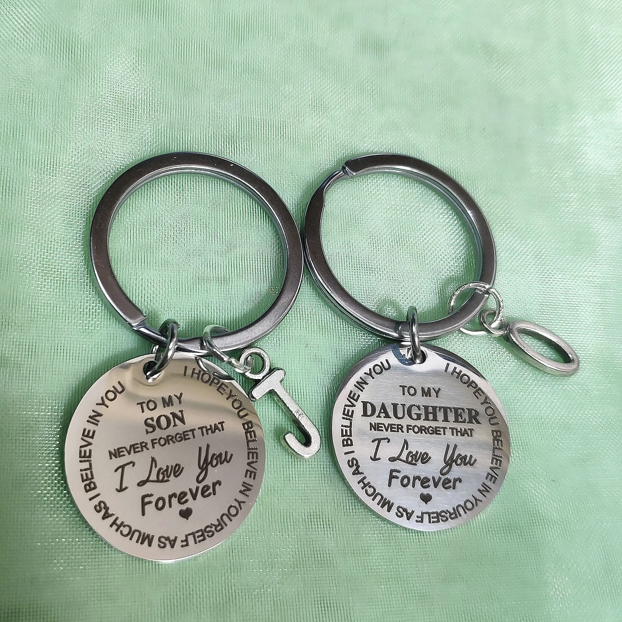 

To My Son Daughter I Love You Forever Inspirational Gift Keychain, Best Gift Idea for Son Daughter Stocking Stuff Gifts