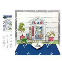 2022 spring front porch farm house set metal cut dies handmade diy scrapbook craft stamps greeting card decor blade punch mould