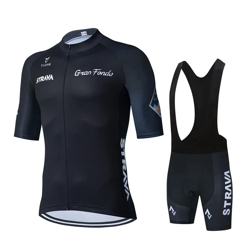 

NEW Team Bicycle Team STRAVA Short Sleeve Maillot Ciclismo Men Cycling Jersey Summer Quick Dry Triathlon Cycling Clothing