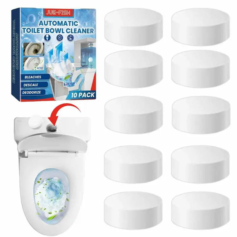 

Toilet Bowl Tablets 10pcs Concentrated Cleaning Tablets For Toilet Bowl Long Lasting Automatic Toilet Bowl Cleaners For