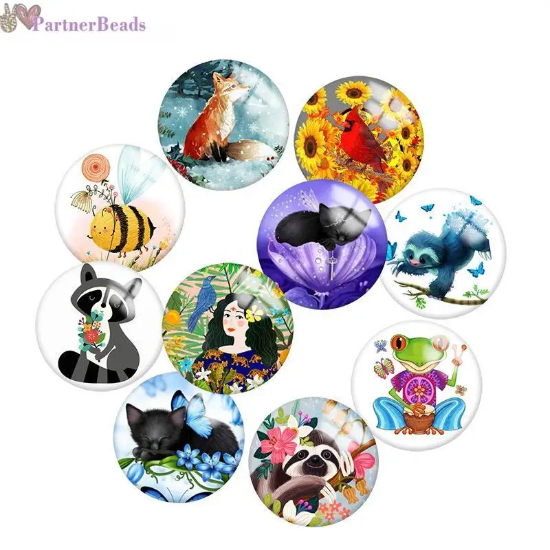 

Круглый Кабошон для фото с животным, демонстрация плоской задней поверхности, фурнитура для изготовления застежек 20 мм, N4961