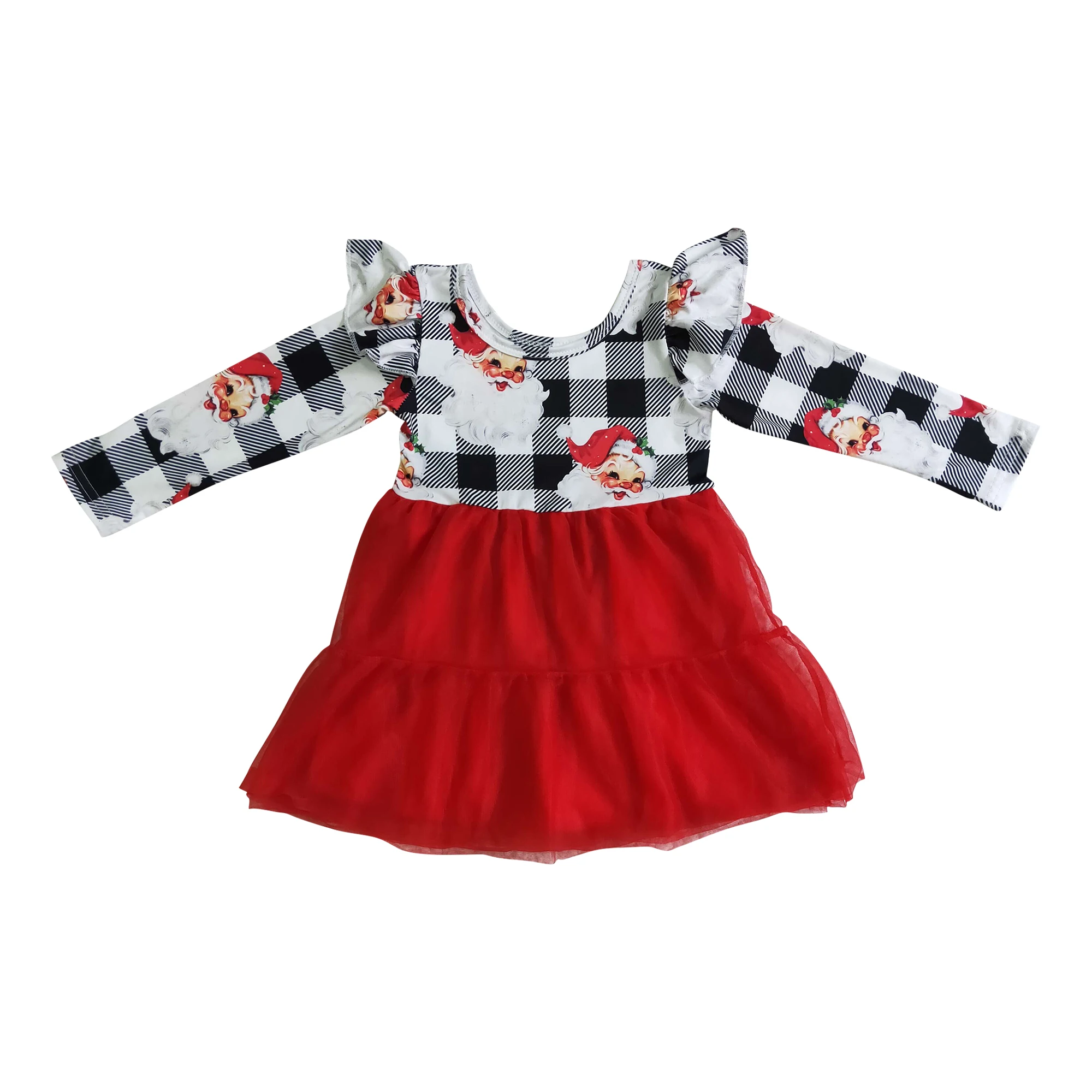 

new arrival toddle girls long sleeve Christmas tulle dress kids holiday wear dress baby girls fall winter party dress kids dress