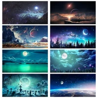 5d diy diamond painting kit moon planet psychedelic landscape diamond embroidery art wall cross stitch set bedroom home decor