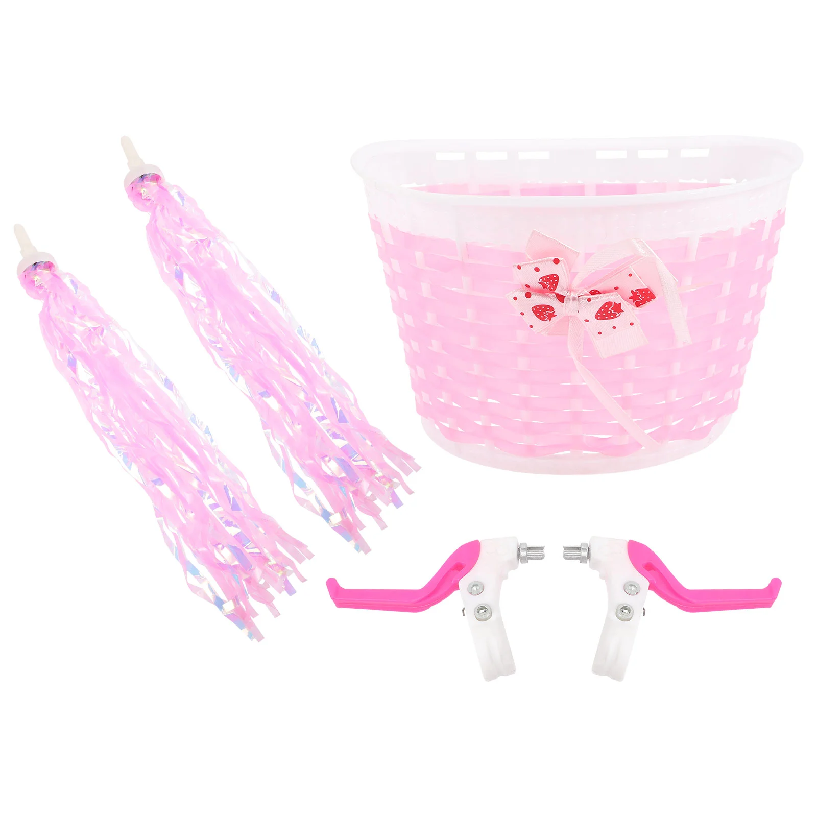 

Bike Basket Handlebar Kids Streamers Brake Scooter Levers Girls Tassels Accessories Handle Rear Ribbon Kit Tassel Decorations