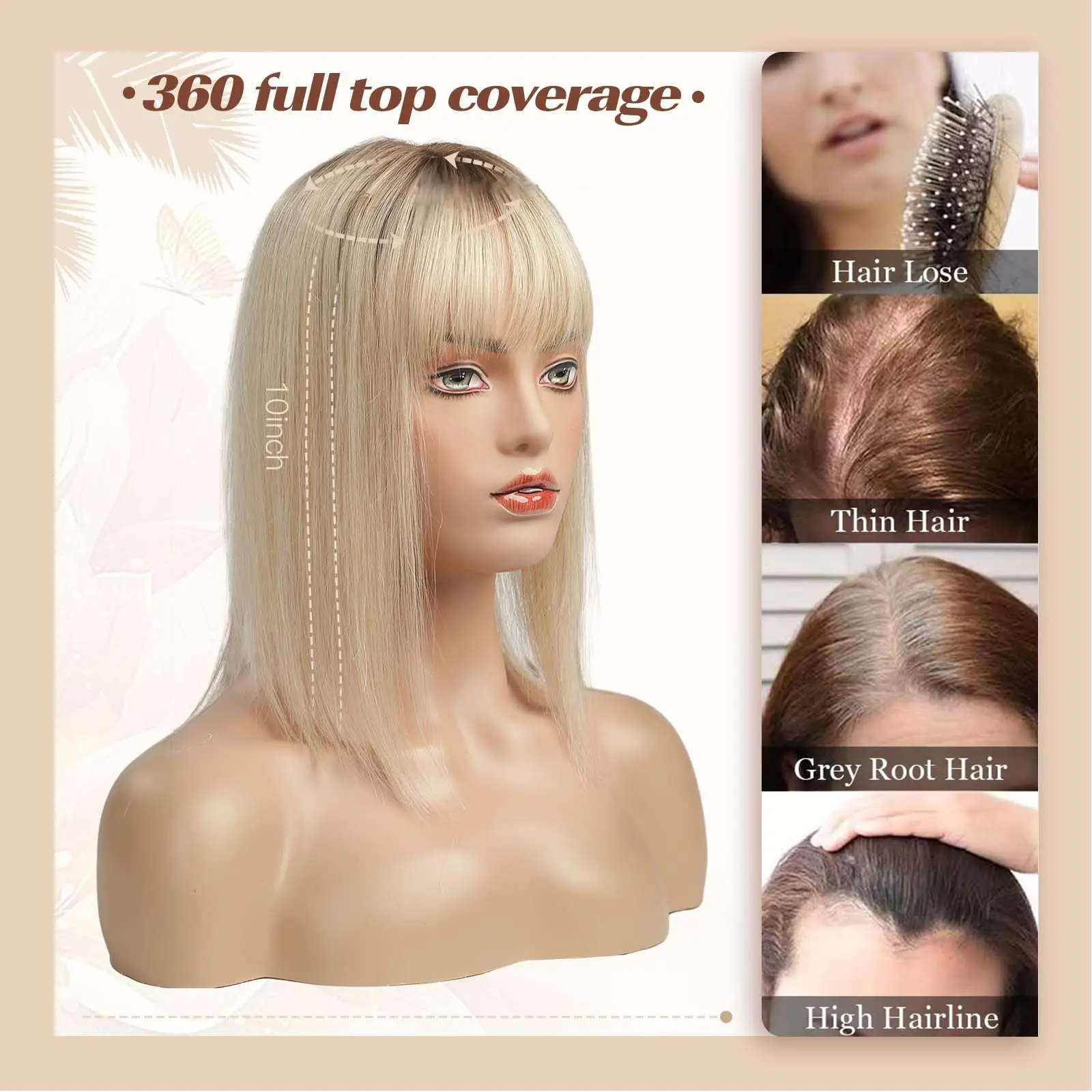 Парики Омбре из натуральных человеческих волос для женщин накладные парики с