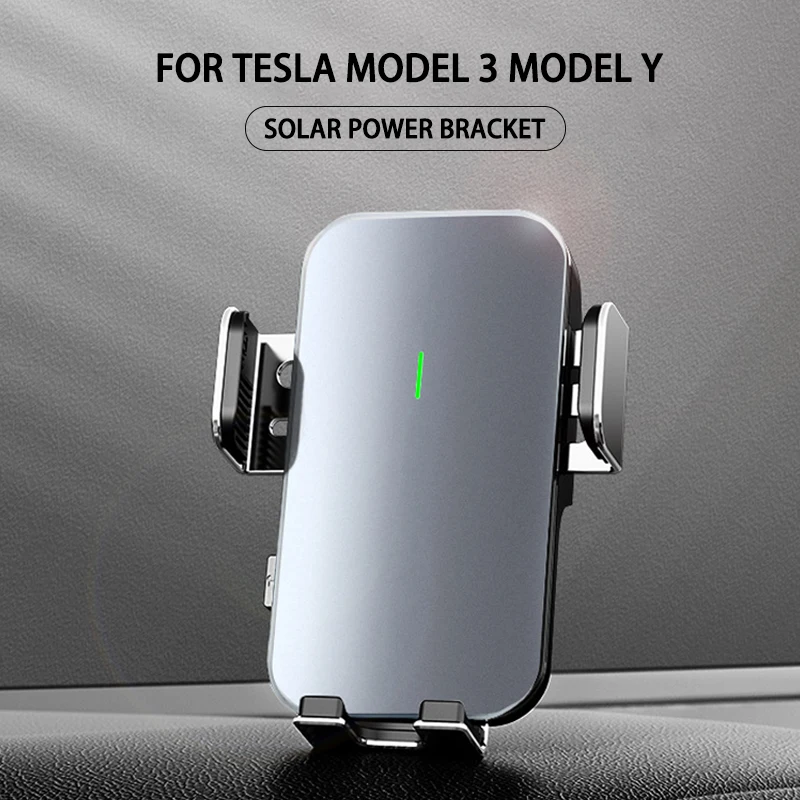 

Car Phone Holder 17mm 6-Claw Dashboard Panel Base Phone Solar Power Bracket For Tesla Model 3 Model Y Mobile Phone Stand Holder