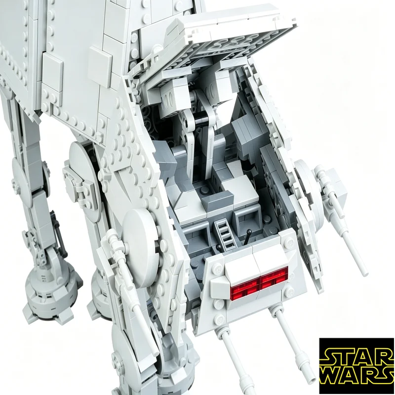 Фото 2499 деталей MOC Star Wars: Увеличенная модель боевой машины AT-AT с Хота, настольное украшение, конструктор DIY, подарки на день рождения №4