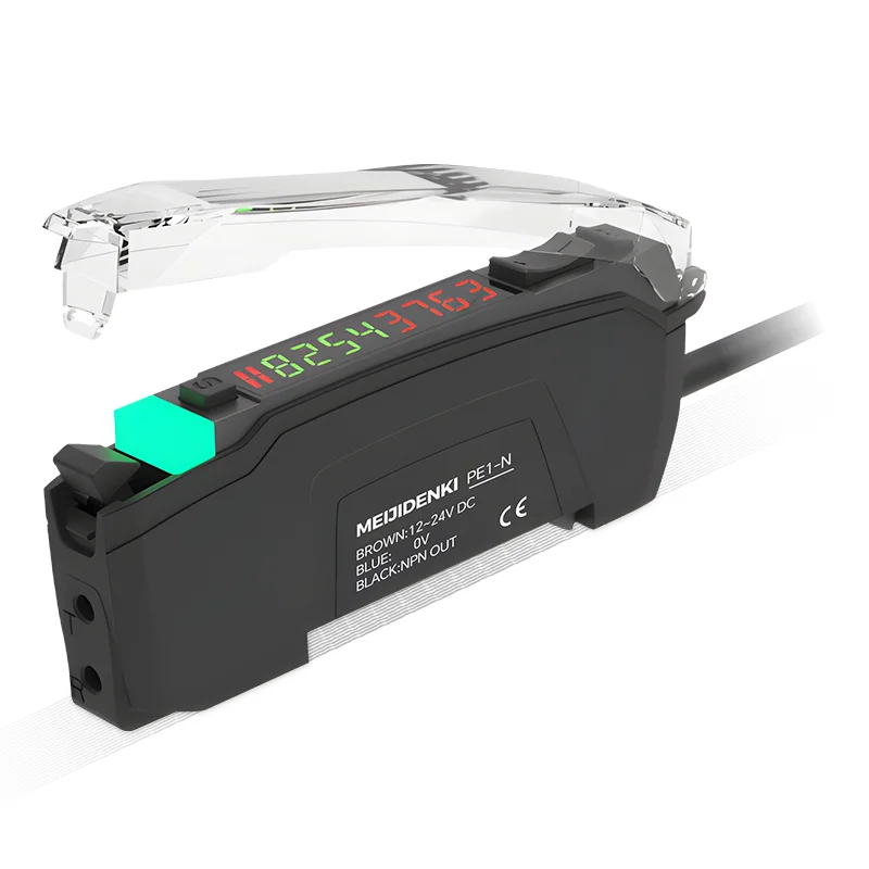 Фото Цифровой оптоволоконный усилитель сигнала Akusense PE1, диффузивный Thrubeam, цилиндрические оптические датчики с квадратной головкой для выхода PNP NPN №1