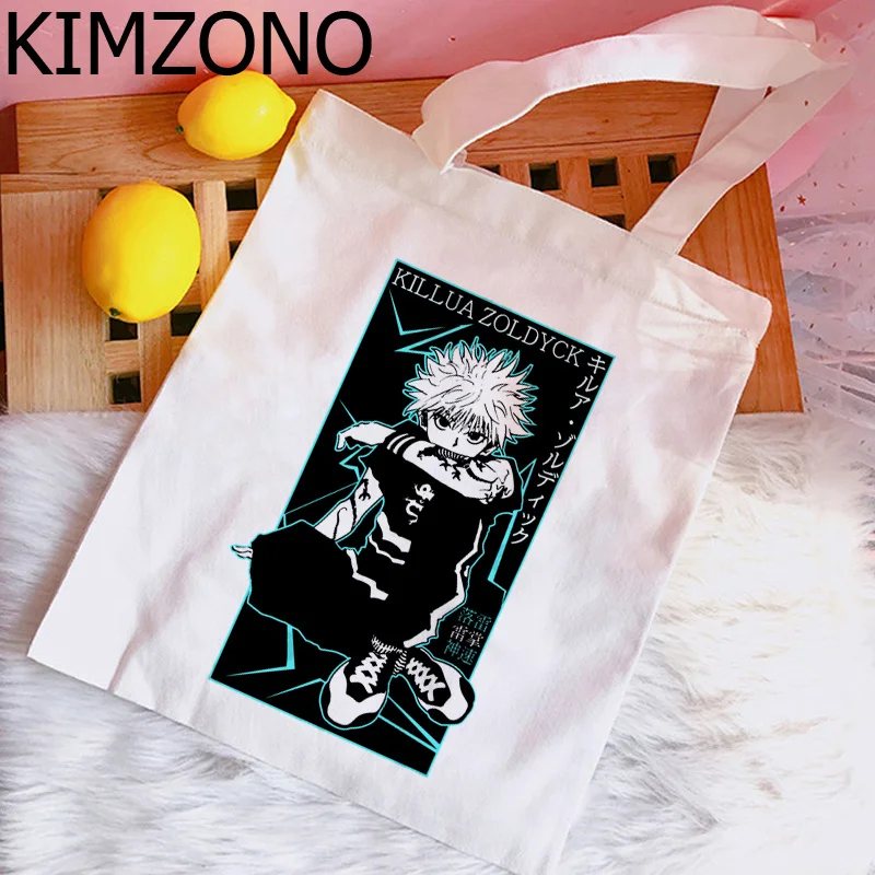 

Anime Hunter x Hunter Killua Hisoka shopping bag recycle bag tote jute bag canvas bolsas de tela bag reusable cloth sacolas