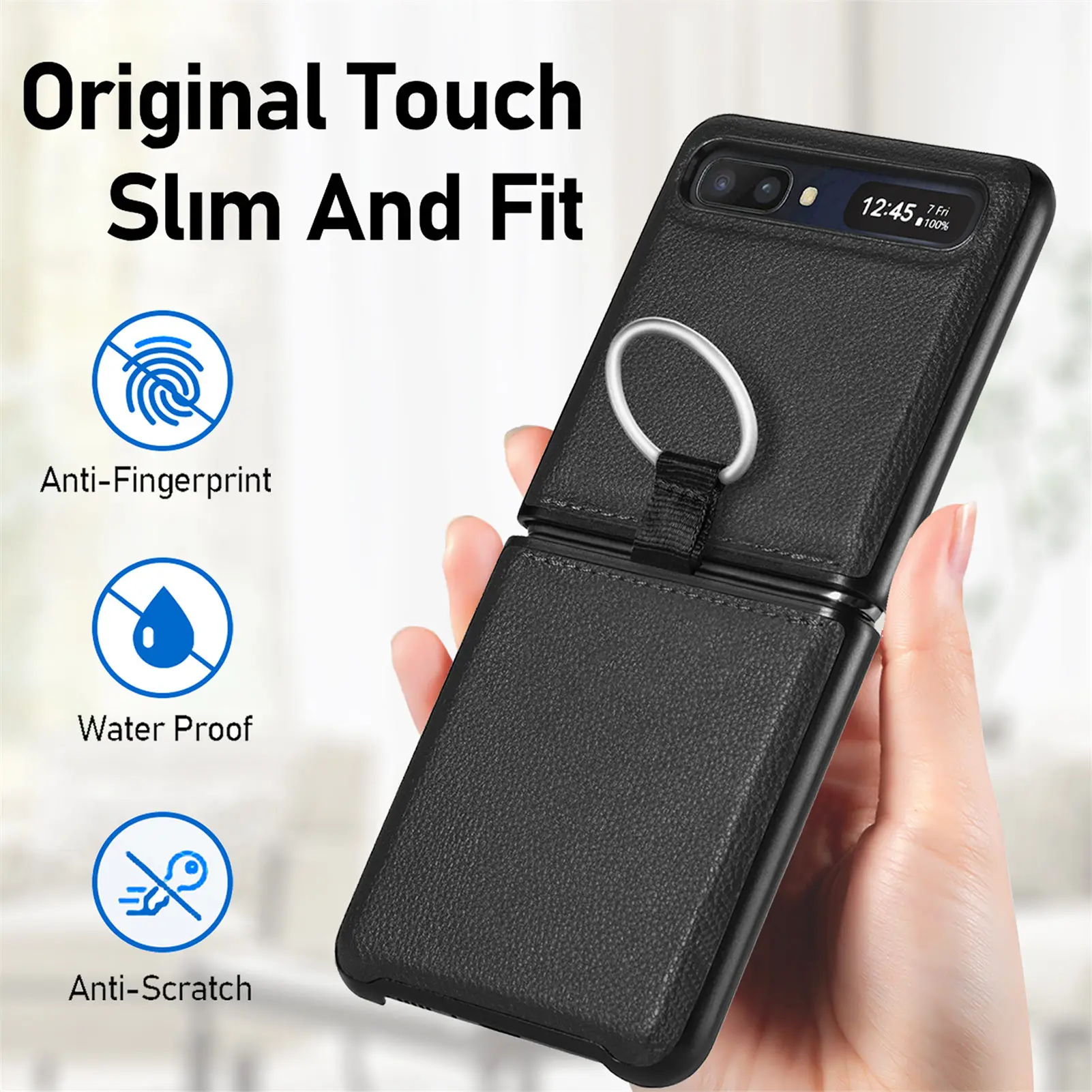 Кожаный складной чехол для Samsung Galaxy Z Flip2 Flip1