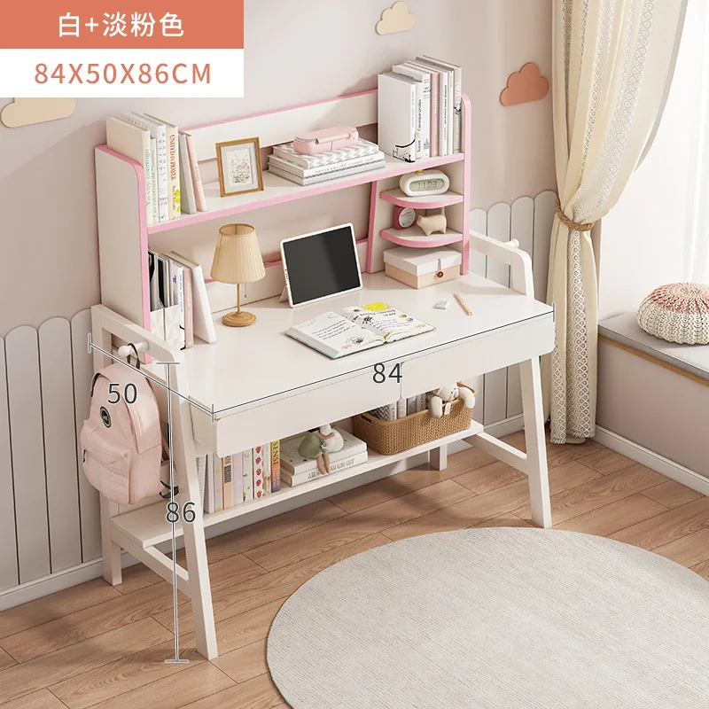 

SH AOLIVIYA Computer Desk Desk Bookshelf Combination Home Bedroom Writing Desk Simple Student Girls Desk