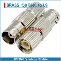 q9 bnc female to l9 male 2m communication connector socket plug nickel plated brass straight coaxial rf adapters