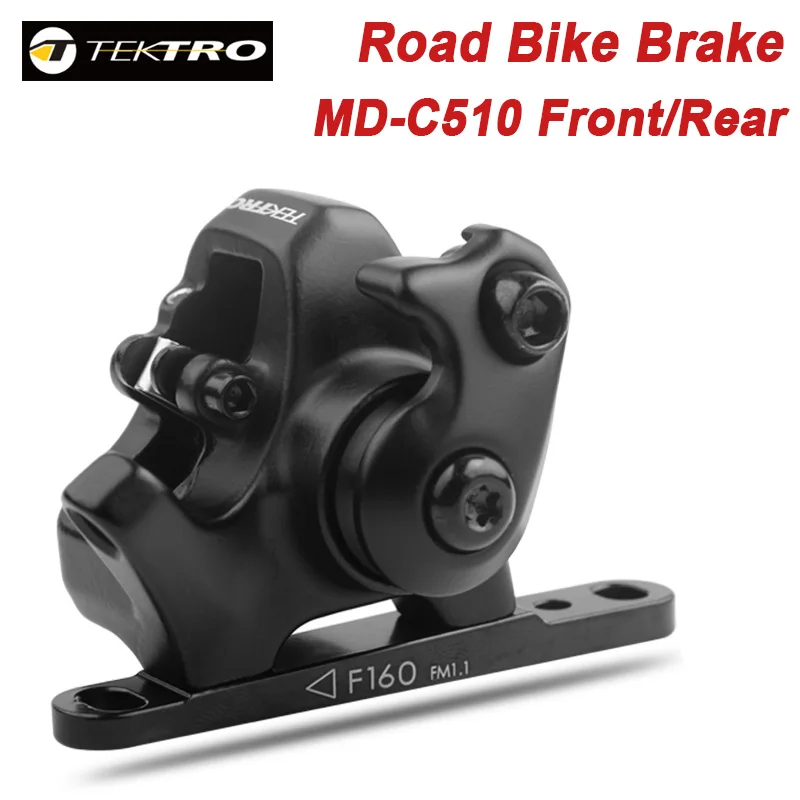 TEKTRO Road Bike Brake MD-C510 Mechanical Caliper Bicycle Discs Brakes Front Rear Flat Mount Line Pulling Caliper