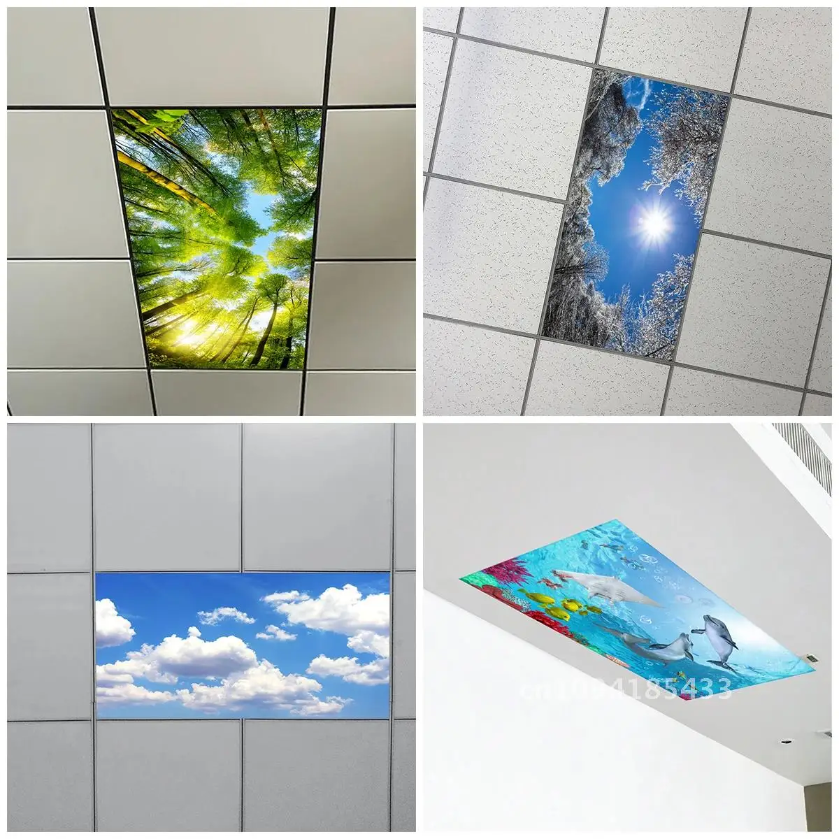 15 стилей 3D красивый зимний лесной пейзаж наклейка на стену для потолка спальни