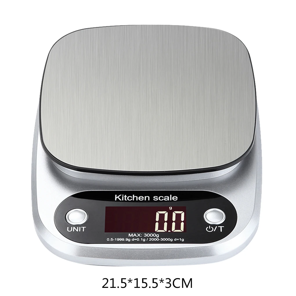 

10kg/1g Kitchen Scale Electronic Digital Balance Cuisine Cooking Measure Scale Stainless Steel Weighing Tool