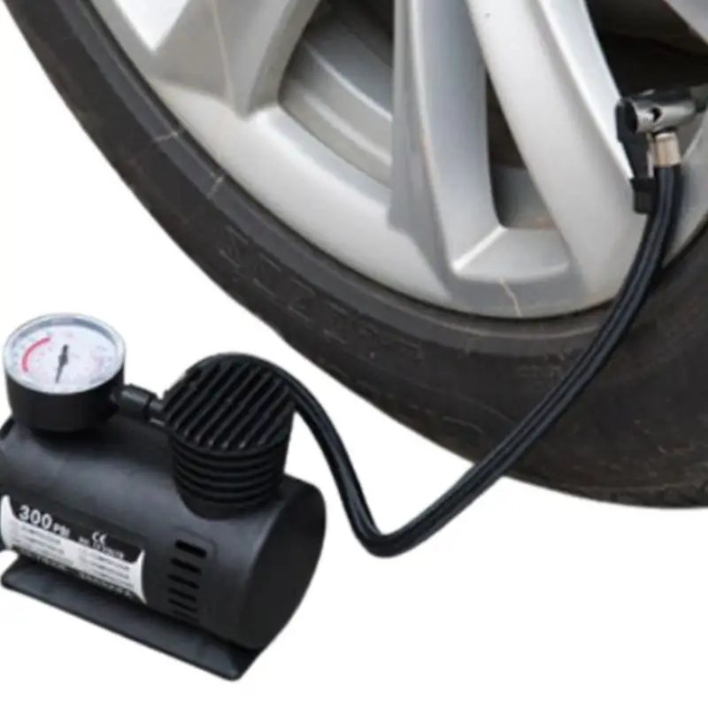 

Portable 300psi 12v Mini Air Compressor Power Output Tire Pressure Detection Inflatable Air Pump For Bicycles Tires Balls