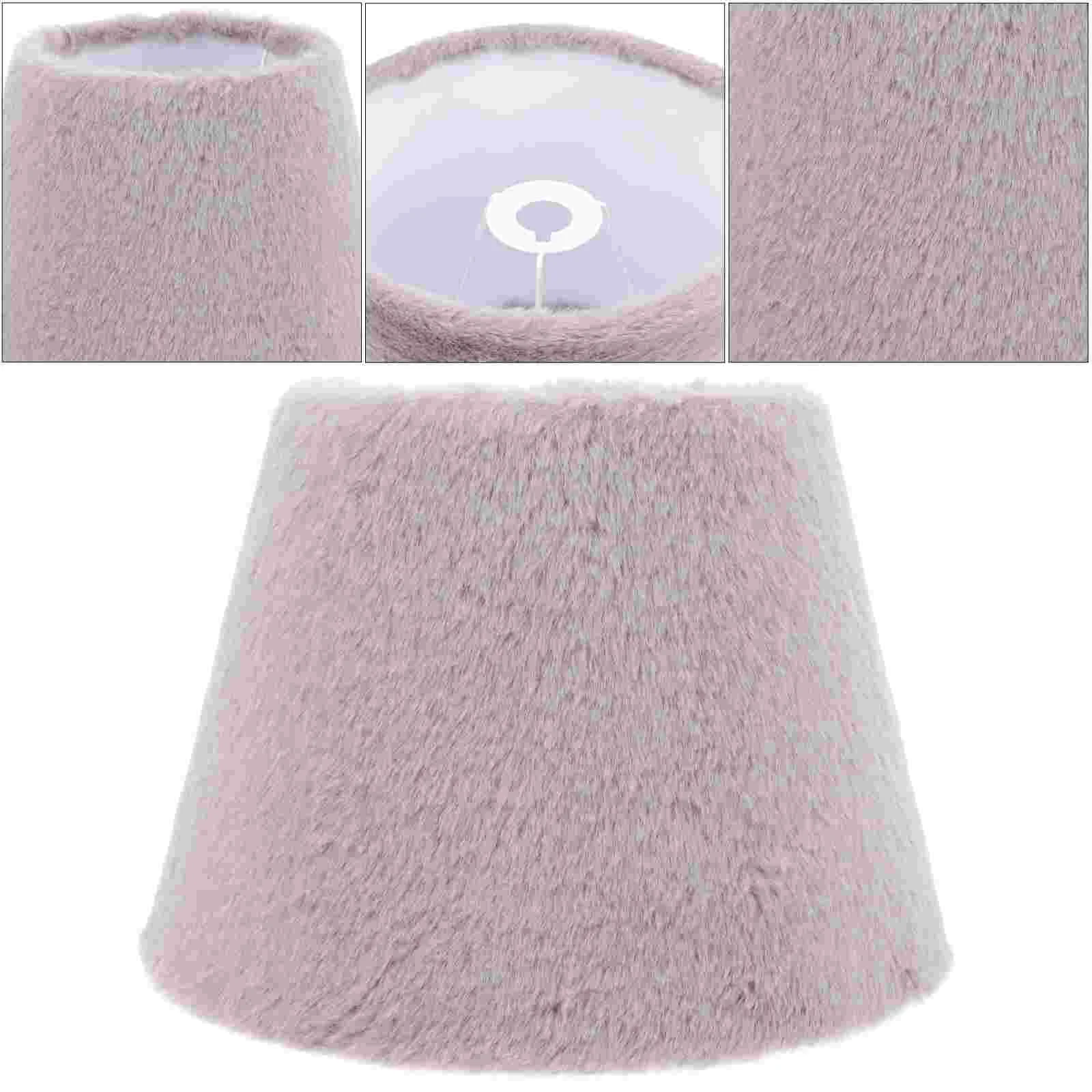 

Lamp Shade Cover Shades Drum Light Lampshade Sconce Plush Night Chandelier Farmhouse Replacement Wall Furry Desk Indoor