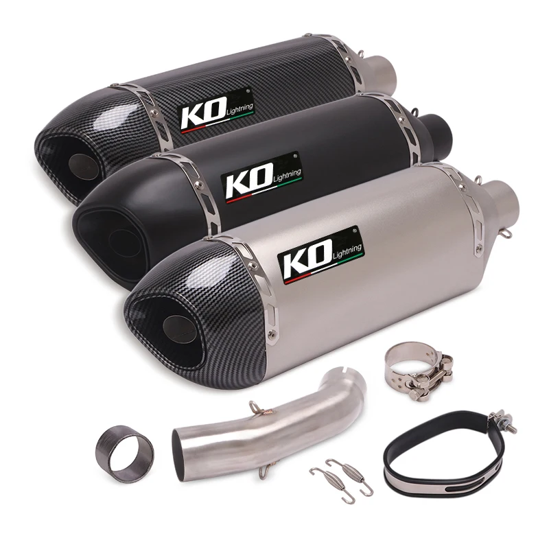 

Slip-On Exhaust System 470mm Muffler Tail Pipe DB Killer Mid Link Tube Modified For DUKE 250 390 RC390 250ADV 390ADV 2021 2022