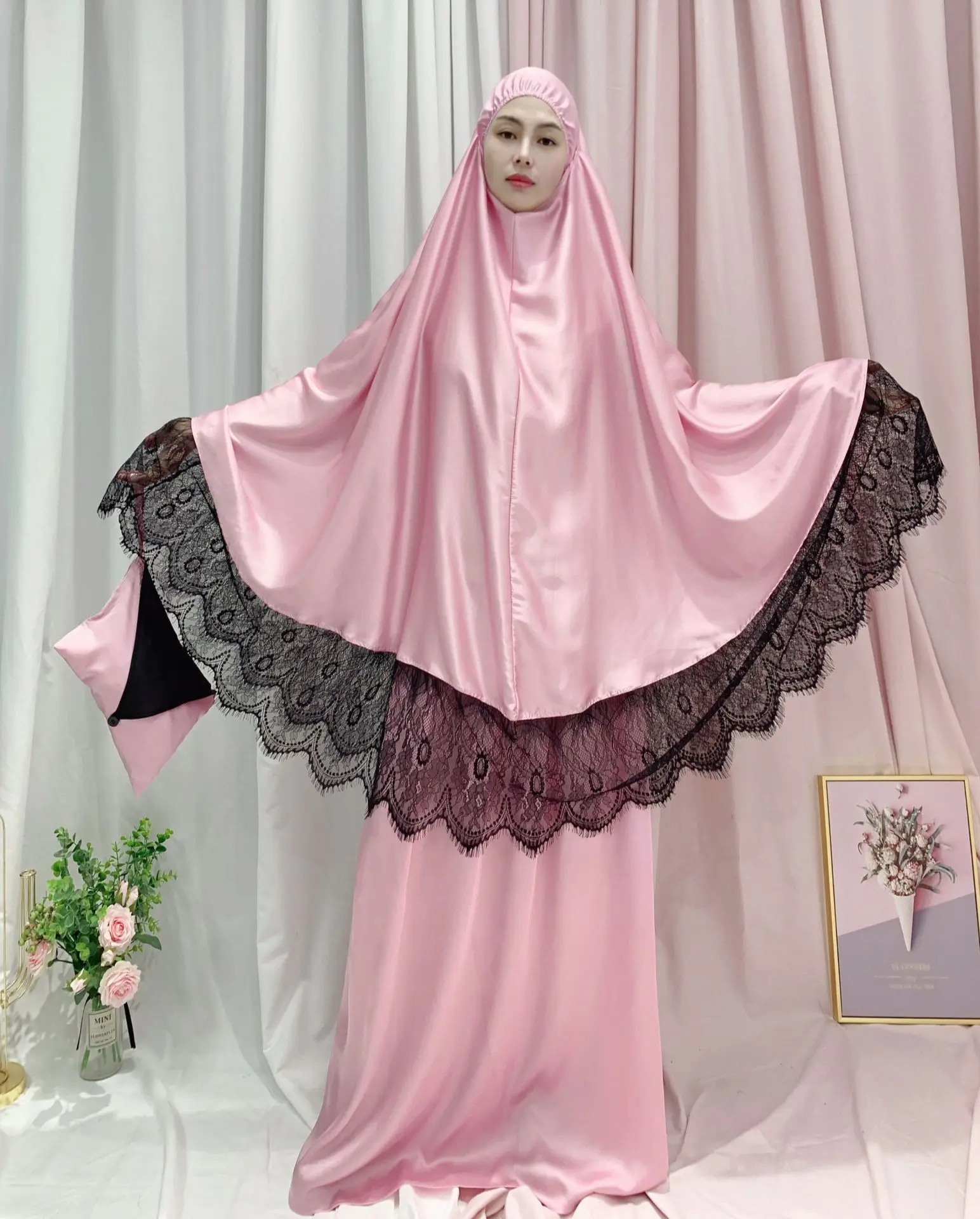 Рамадан, абайя, мусульманское женское платье, кружевной халат, Турецкая одежда, абайя дуба, модное мусульманское хиджаб, платье, кафтан, мусу...