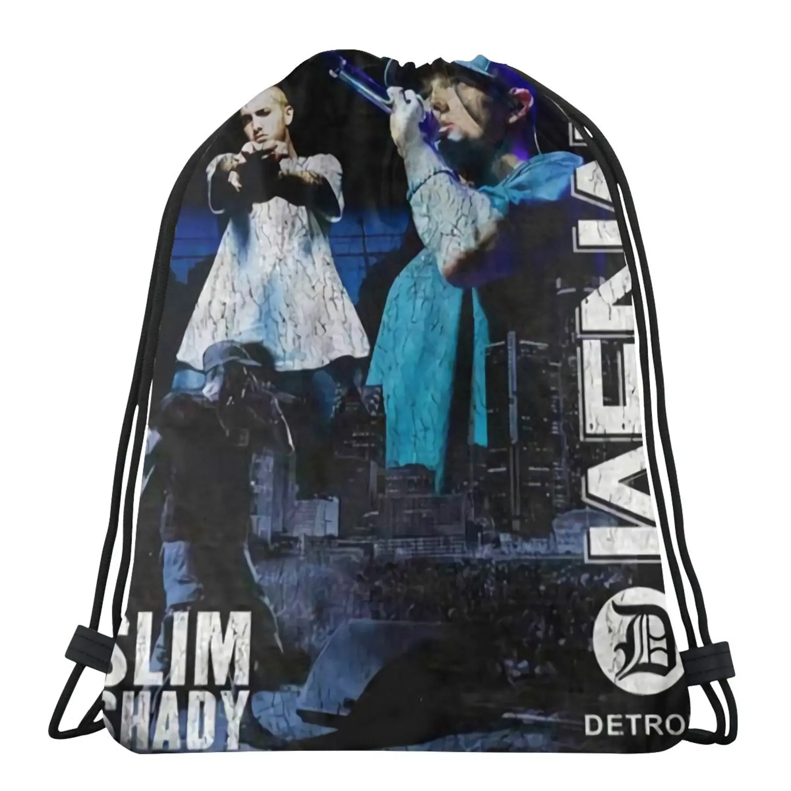 

Eminem Live Stage Photo Slim Shady Bags For Men Backpacks Child Sports Bag Gothic Style Pouch Backpack Storage Bag Organza Bag