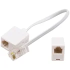 2 разъема 8P4C  RJ45 Male RJ11 6P4C к гнезду M  F адаптер компьютерные компоненты для телефона Ethernet видеокарты кабель Sata