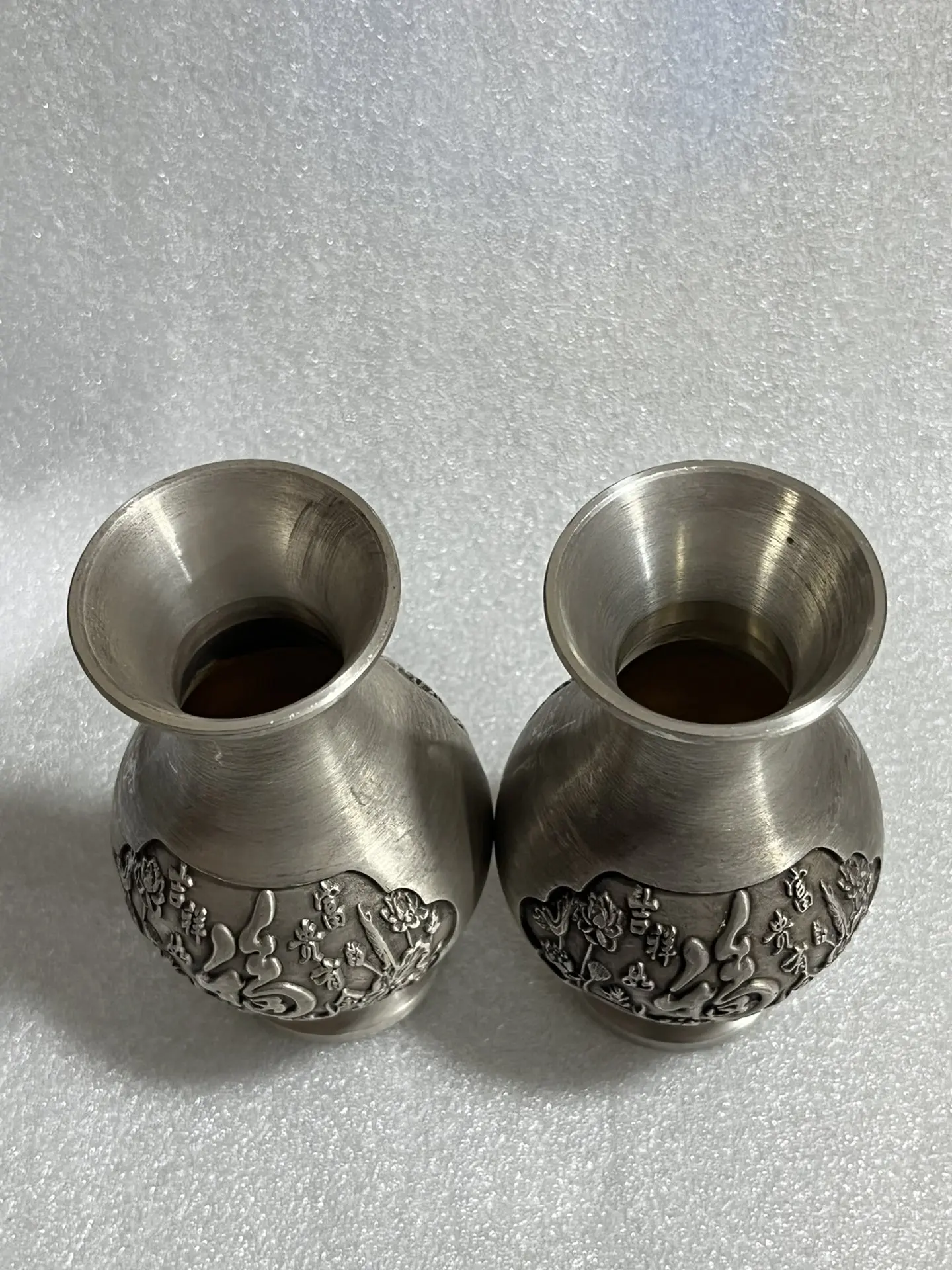 Chinese antiques  ornament elegant Art Treasures Collection value Exquisite gifts for best friends Pure copper silver plated