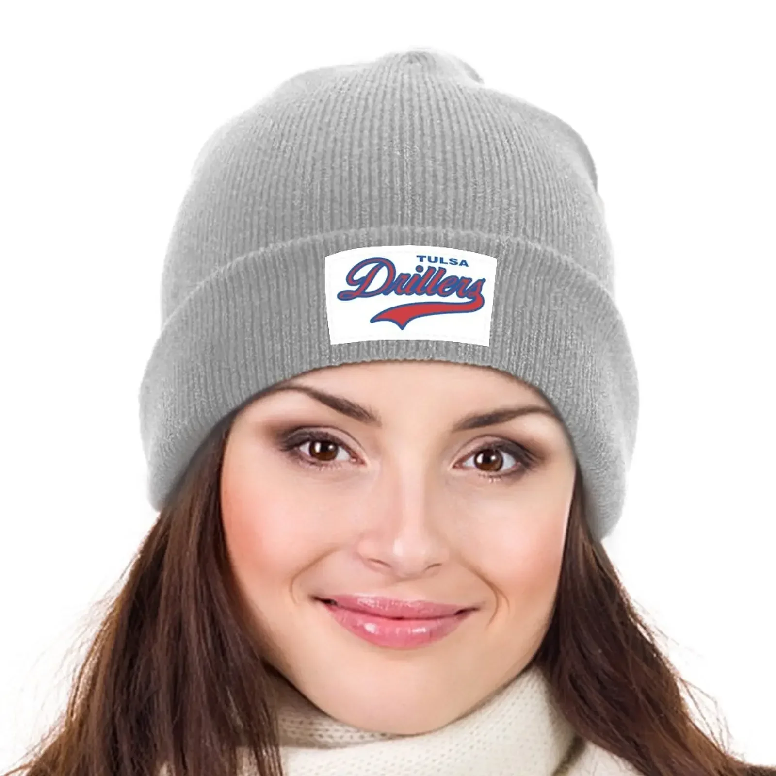 Tulsa Drillers Винтажный логотип Вязаная шапка Мужская для гольфа женская
