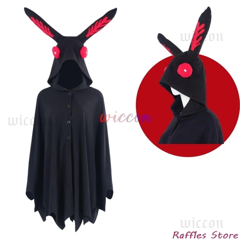 Черный плащ-мотылек карнавальный костюм плащ с капюшоном аниме черная ужасная