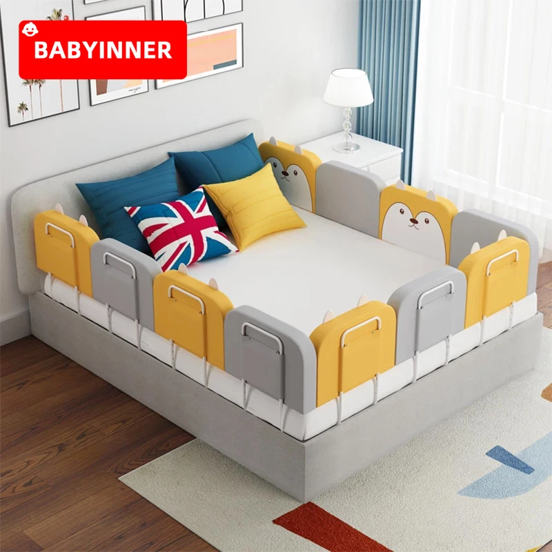 

Ограждение для детской кровати, 60 см, 50 см, регулируемая высота, ограждение для детской кровати, защита от столкновений, бампер для детской к...