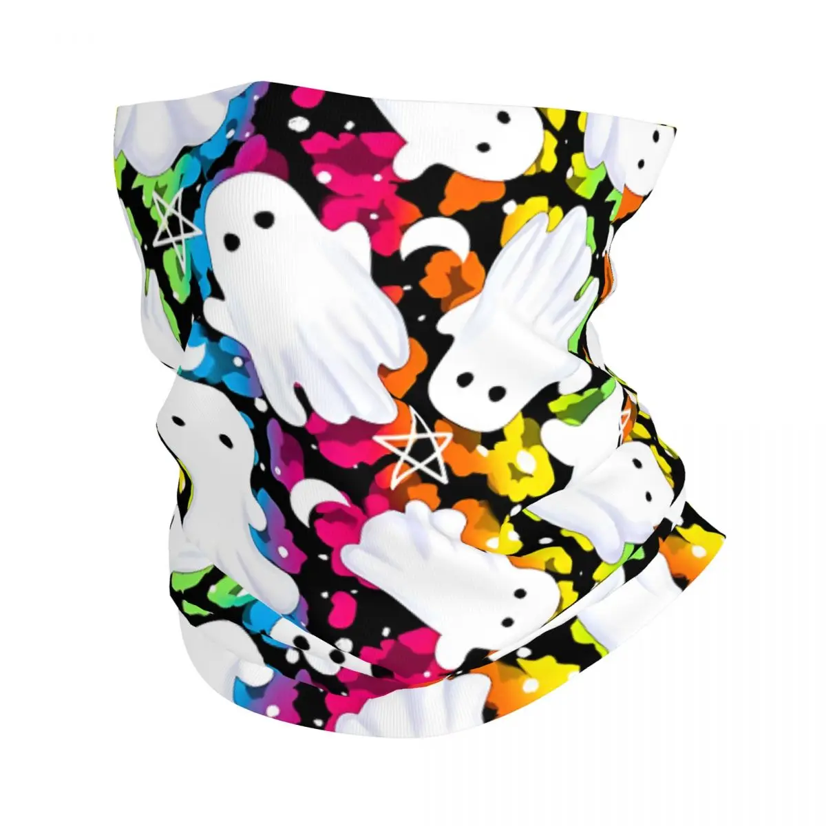 Шарф-платок Pride с призраками шейный платок маска для лица из полиэстера