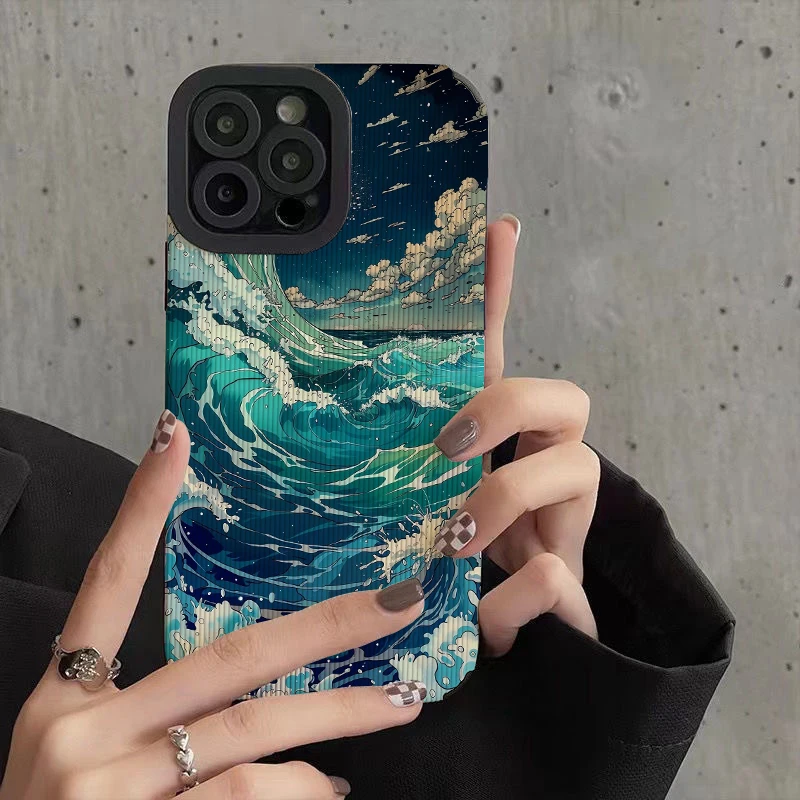 Чехлы для телефонов Simple Waves iPhone 11 чехол 14 Pro Max 15 16 13