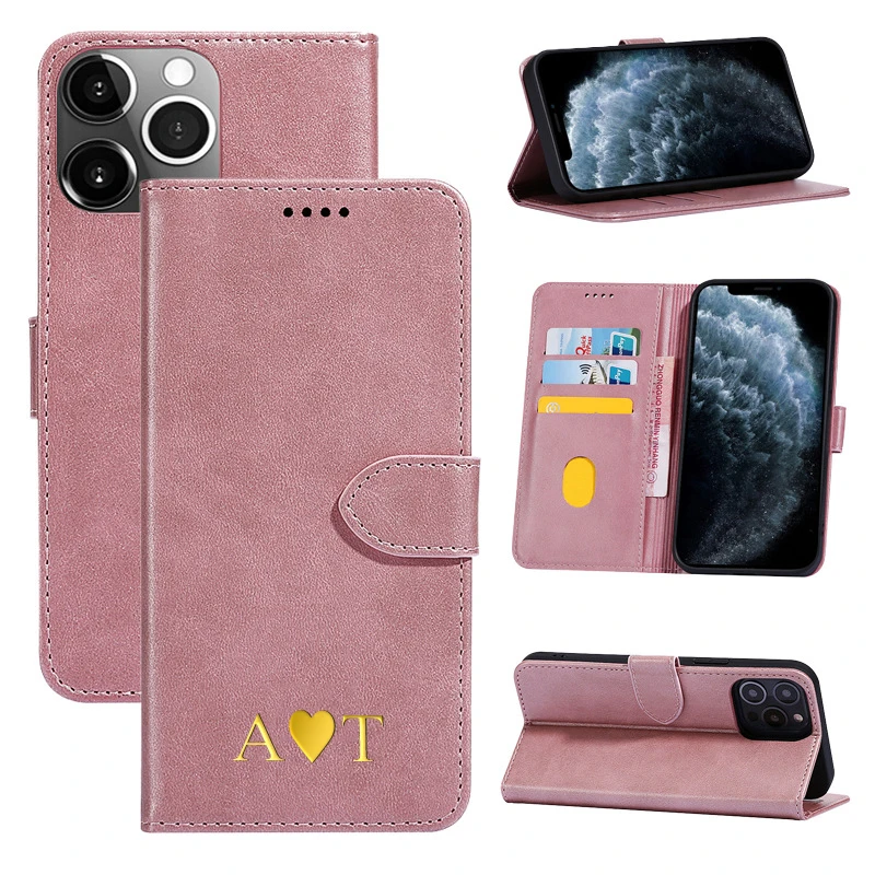 

13 Pro Max Case Personalise Leather PU Flip Wallet Cover For iPhone 12 13 11 Pro Max 13 12 11 Card Stand Slot Phone Case Cover