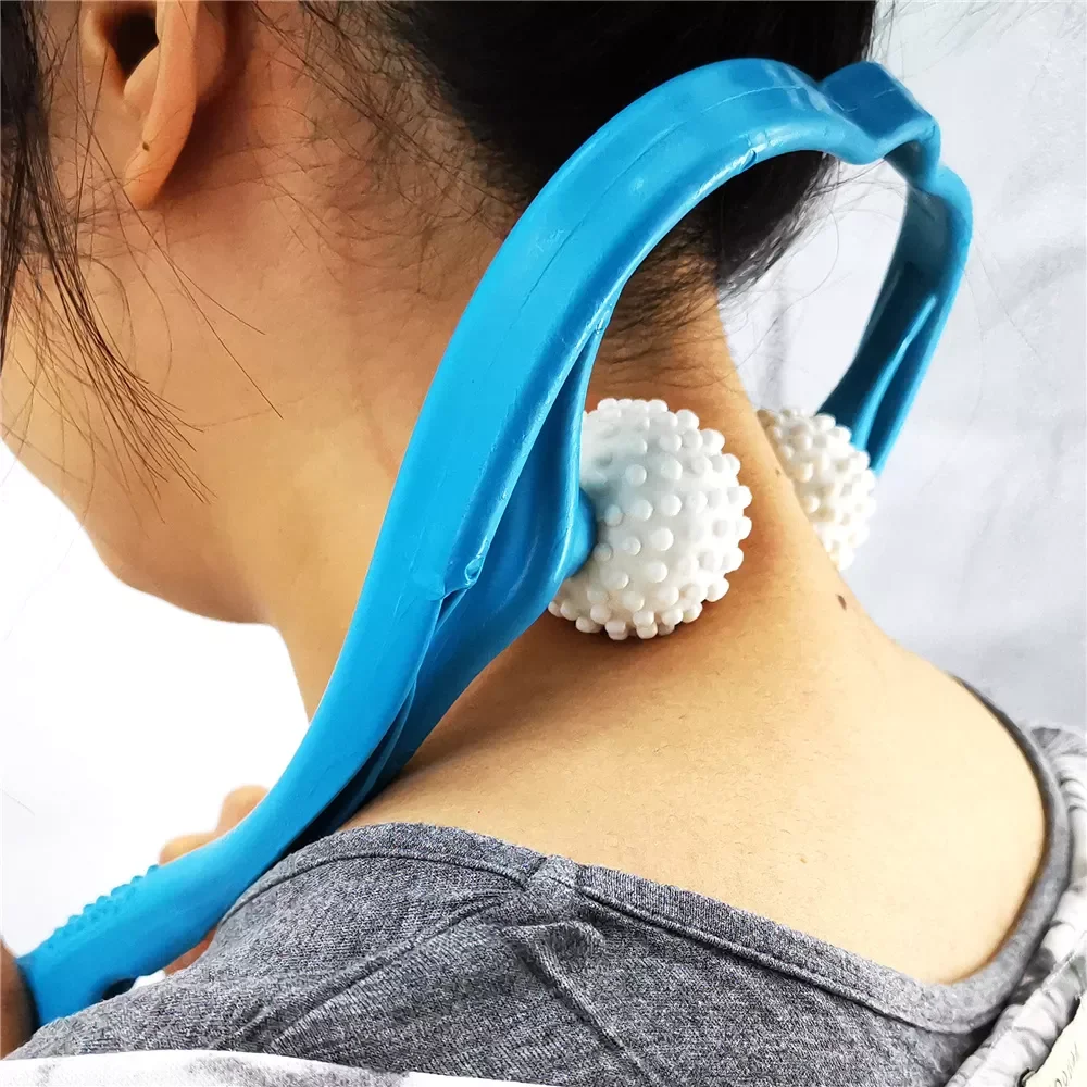 

NEW IN Point Therapy Neck Massage Tool Pressure Relieve Hand Roller Massage Neck Shoulder Dual Trigger Point Self Massager